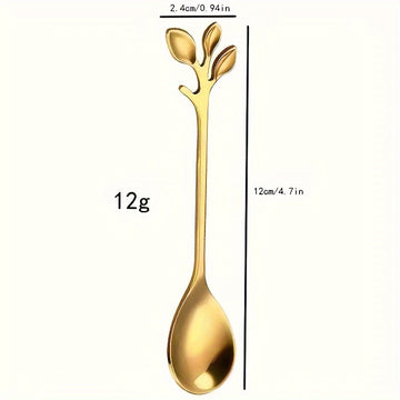 30 piezas, Cucharas de Café de Acero Inoxidable Dorado, Cucharas Creativas, Cucharas para Mezclar Café