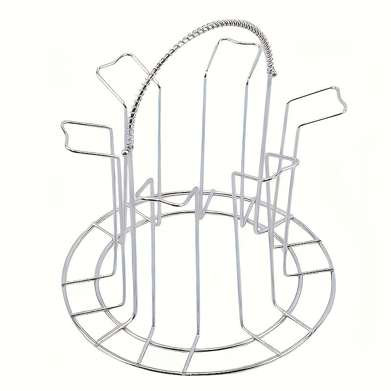 Porta Vasos de Metal con Bandeja de Drenaje - Diseño Portátil Multicompartimento para Tazas, Organizador de Cocina y Restaurante, Construcción Resistente