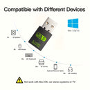 Adaptador WiFi USB Doble Banda 2.4G/5G, Tarjeta LAN Inalámbrica Plug and Play Sin Necesidad de Controladores, Compatible con Windows XP/Vista/7/8/10/11, Conexión USB, Voltaje de Funcionamiento ≤36V