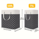 1pc Cesto de Ropa 75L Grande con Asas Extensibles, Cubierta de Tela, Cesto Plegable Alto para Ropa Sucia, Organizador de Lavandería, Bolsa de Almacenamiento para Juguetes, Accesorios para Dormitorio, Baño, Hogar y Familia, Accesorios para Lavandería, Col