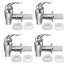 Grifo De 4 Piezas Para Dispensador De Bebidas, Dispensador De Bebidas Grifo A Granel Estilo De Empuje Grifo Enfriador De Agua Reemplazo De Grifo Palanca De Plástico Dispensador De Agua Grifo Para Cubos De 7.57-18.93 L
