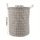 Cesto Redondo Portátil para Ropa, 1 pza Cesto Redondo Portátil para Ropa Sucia, Cesta de Lavandería, Cubo de Almacenamiento