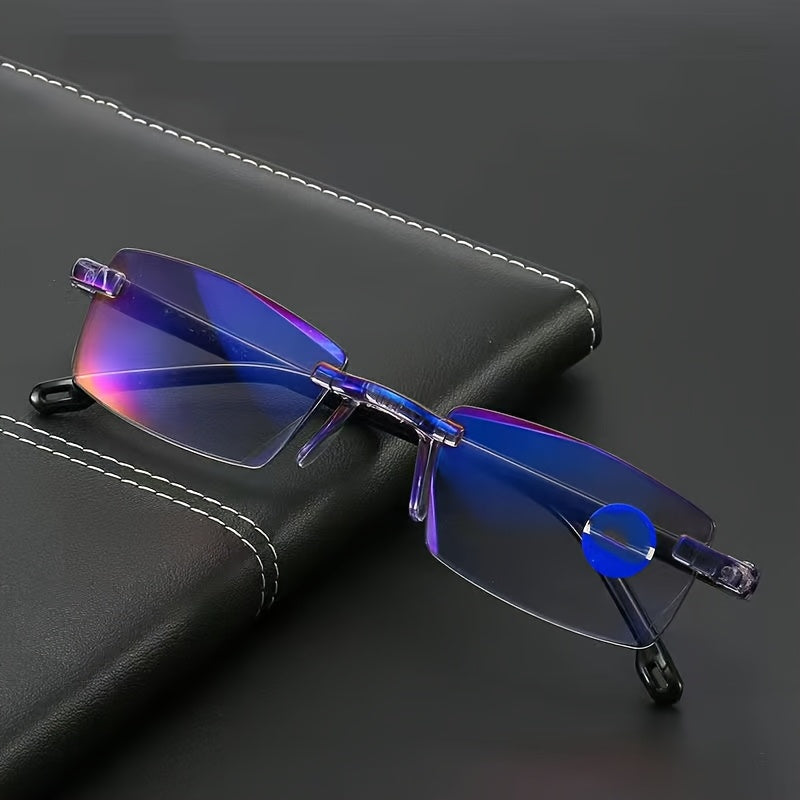 Gafas Anti-Luz Azul de Moda, Gafas Sin Marco Modernas para Computadora, Modelo Único para Hombres y Mujeres con Visión Clara