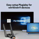Adaptador sin varillas Mini para PC de Escritorio, Adaptador WiFi USB 900Mbps con Antena Dual Band de Alta Ganancia Integrada, Compatible con Windows 7/8/10/11 y Portátiles – ¡Activa tu Computadora en Segundos y Crea un Punto Acceso Móvil!