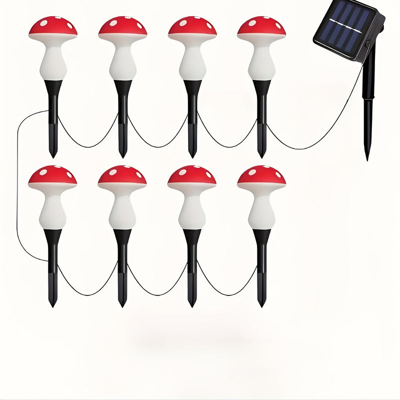 Luces Solares de Hongos - Decoración para Jardín Exterior con 8/12/20 Hongos, Iluminación Solar de 8 Modos para Césped, Fiestas y Campamentos, Ideal para Exteriores y Caravanas