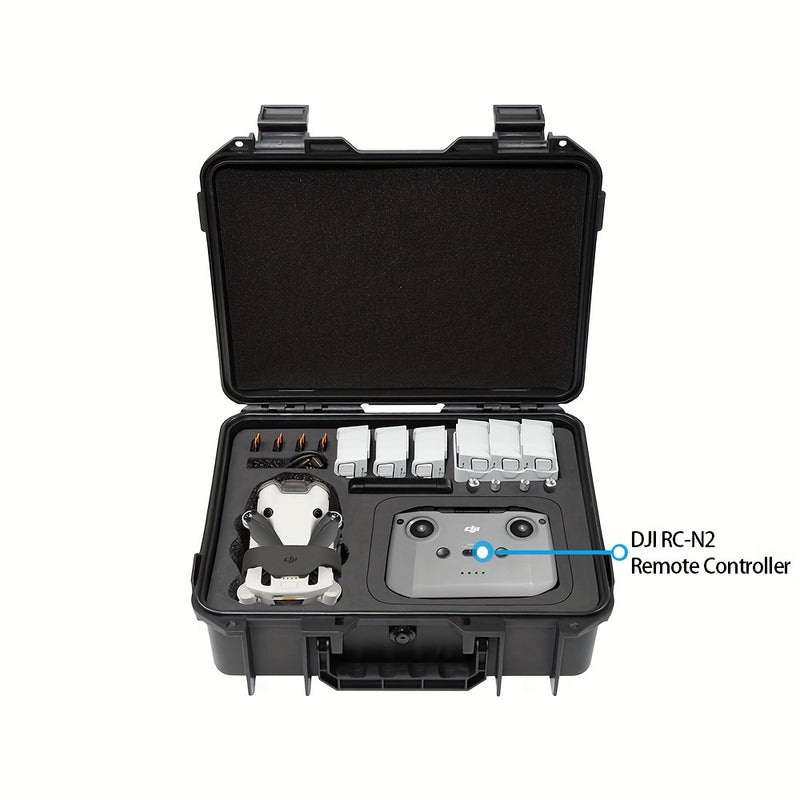 Estuche rígido para control remoto de DJI Mini 3/Mini 3 Pro/Mini 4 Pro, material plástico duradero, compatible con DJI RC/RC 2/RC-N2, color negro