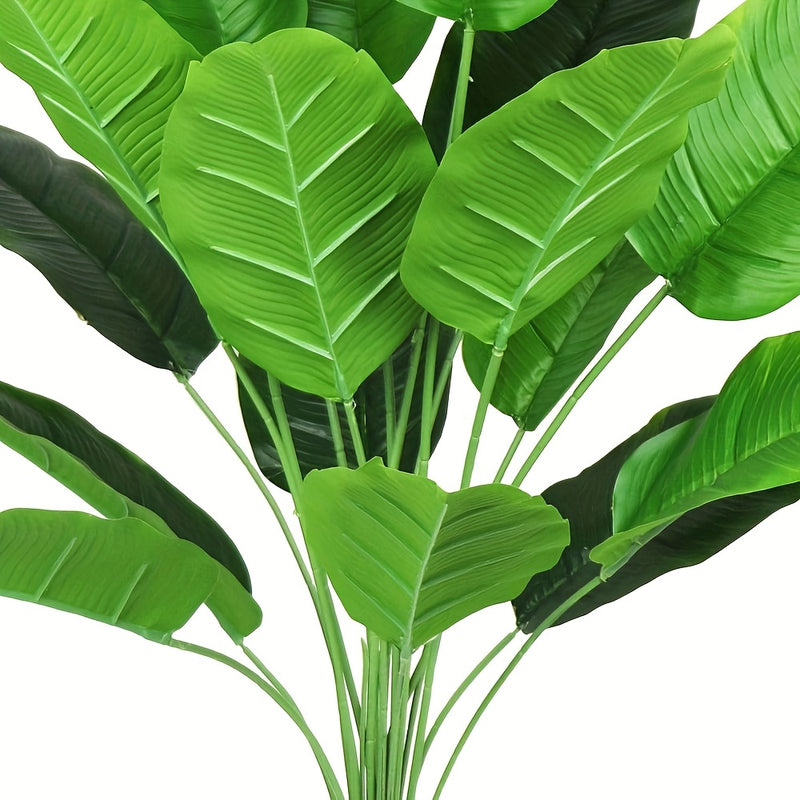 Planta de plátano tropical de 82,19 pulgadas con 18 hojas - Loto artificial para decoración del hogar y el jardín, regalo ideal para un nuevo hogar o el Día de la Tierra, sin maceta incluida, perfecto para uso interior/exterior, decoración del hogar con