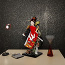 Escultura de muñeca samurái japonesa artesanal - Armadura y atuendo tradicionales, figurina de resina de fantasía para el hogar, bar o estudio - Uso interior/exterior, no se requiere electricidad, decoración de bar, arte cultural, artesanía detallada