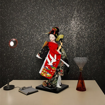 Escultura de muñeca samurái japonesa artesanal - Armadura y atuendo tradicionales, figurina de resina de fantasía para el hogar, bar o estudio - Uso interior/exterior, no se requiere electricidad, decoración de bar, arte cultural, artesanía detallada