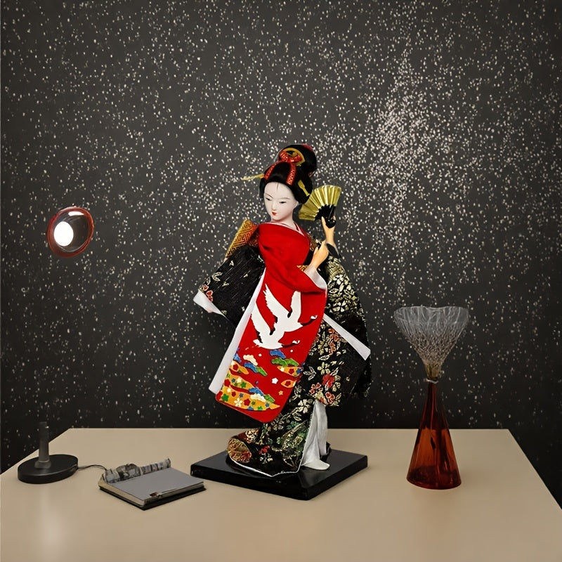 Escultura de muñeca samurái japonesa artesanal - Armadura y atuendo tradicionales, figurina de resina de fantasía para el hogar, bar o estudio - Uso interior/exterior, no se requiere electricidad, decoración de bar, arte cultural, artesanía detallada