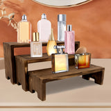 Estantería de Madera de 3 Niveles - Diseño Moderno Rústico para Sala, Oficina o Tienda - Construcción Robusta en Madera Natural - Apilable y Ahorrador de Espacio - Ideal para Decoración del Hogar, Libros y Exhibición