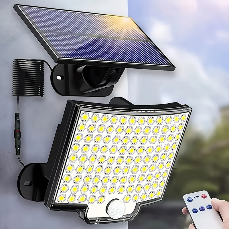 Linterna solar multifuncional con sensor de inducción y división, luz de camino IP44, luz nocturna, iluminación para almacén, adecuada para jardín, garaje, farola comercial y camping