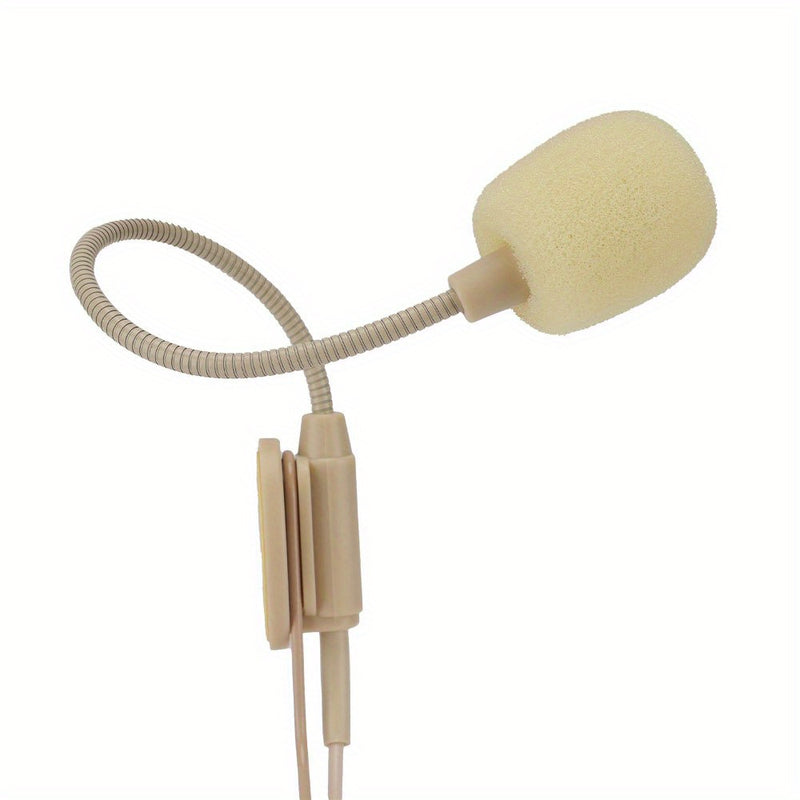 LMBGM 3Pin Mini XLR Jack Plug & Play Flexible Gooseneck Micrófono Conectado - Cancelación de Ruido, Bajo Retardo para Deportes y Grabación de Estudio, Material ABS, Diseño Compacto con Micrófono en el Bolsillo, Grabación de Estudio|Auriculares Compactos|