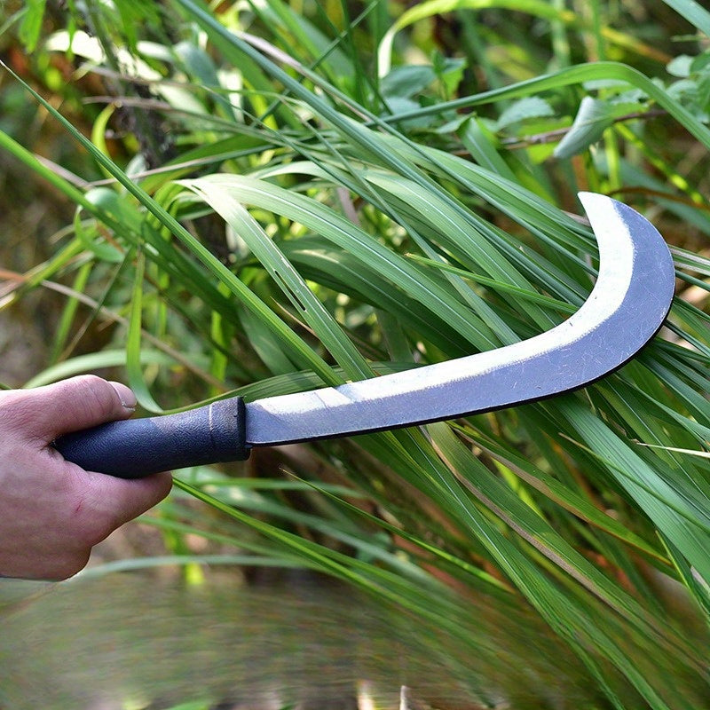 Herramienta manual para jardín - Embrague ergonómico y resistente al agua, hoja curva afilada para cortar ramas de manera eficiente y eliminar malezas, mango de plástico duradero, ideal para uso en jardinería doméstica y profesional, herramienta de jardi