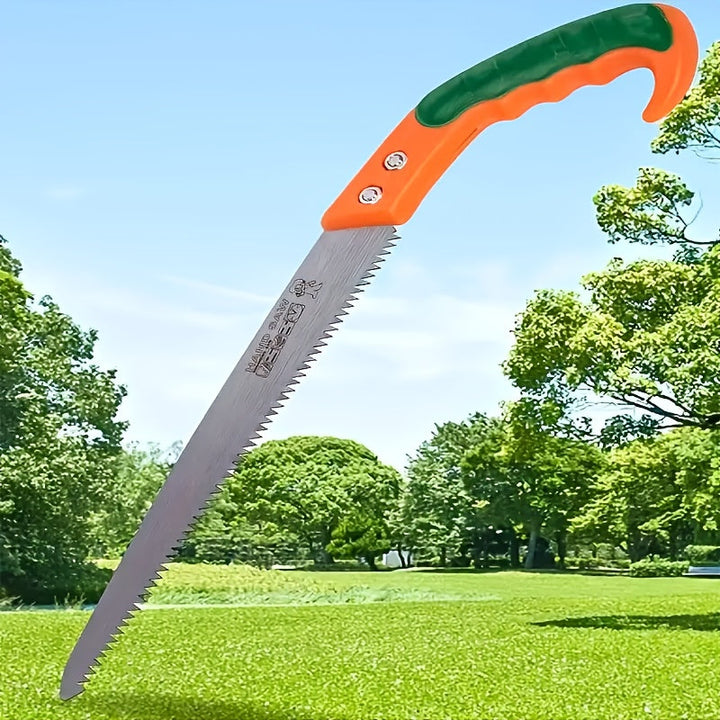 Sierra de Jardinería de Acero al Manganeso - Mango Ergonómico Portátil, Hoja Afilada para Cortar Árboles y Uso Doméstico, Sin Necesidad de Electricidad