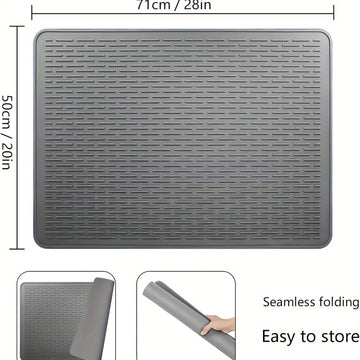 Protector de estufa de silicona, 71,12 x 50,8 cm, grande, antideslizante, resistente al calor, cubierta para encimera de cocina, almohadilla plana para campana extractora de vidrio para estufa eléctrica, kit de repuesto decorativo