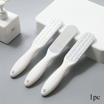 1pc Limpiador de Acero Inoxidable Doble Cara & Lima para Pies - Herramienta Exfoliante Ergonómica para Eliminar Piel Muerta, Talones y Dedos - Cuidado Manual para Pies Suaves (Sin Batería), Superficie Texturizada, Diseño Compacto, Construcción Robusta, I