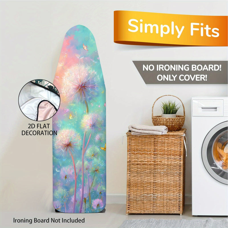 Fundas Lavables para Tabla de Planchar con Diseño Floral Pastel - Sin Necesidad de Tabla de Planchar, Ajusta a la Mayoría de las Mesas Estándar, Fácil Instalación en Rosa, Verde y Azul Morado - Accesorio de Lavandería para el Hogar, Esenciales Domésticos