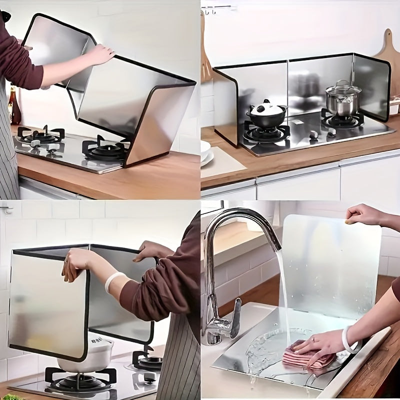 Protector de Cocina Antiadherente y Resistente al Calor - Panel Plegable para Estufa, 2 Tamaños Disponibles, Ideal para Hogar, Caravana o Camping - Diseño Doble Cara