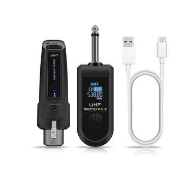 Transmisor y receptor inalámbricos XLR, cableado a micrófono inalámbrico XLR, adaptador XLR a 1/4 pulgada, adecuado para micrófono activo, interfaz de audio.