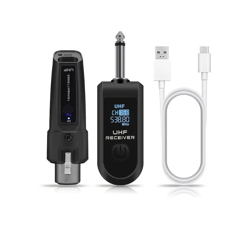 Transmisor y receptor inalámbricos XLR, cableado a micrófono inalámbrico XLR, adaptador XLR a 1/4 pulgada, adecuado para micrófono activo, interfaz de audio.