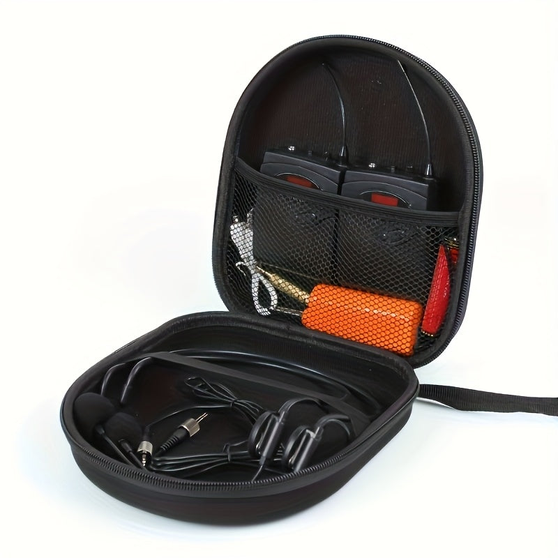 EVA Estuche Protector Rígido, Negro Antishock Impermeable Almacenamiento para Auriculares Inalámbricos y Auriculares, Bolsa Portátil con Cáscara Exterior Duradera