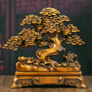 Un Árbol de Riqueza Decorativo, También Conocido como Árbol del Dinero, que Presenta una Rana Dorada y Lingotes que Simbolizan Buena Suerte, Adecuado para Exhibir en Salones o Oficinas, y También Puede Ser Regalado como Obsequio.