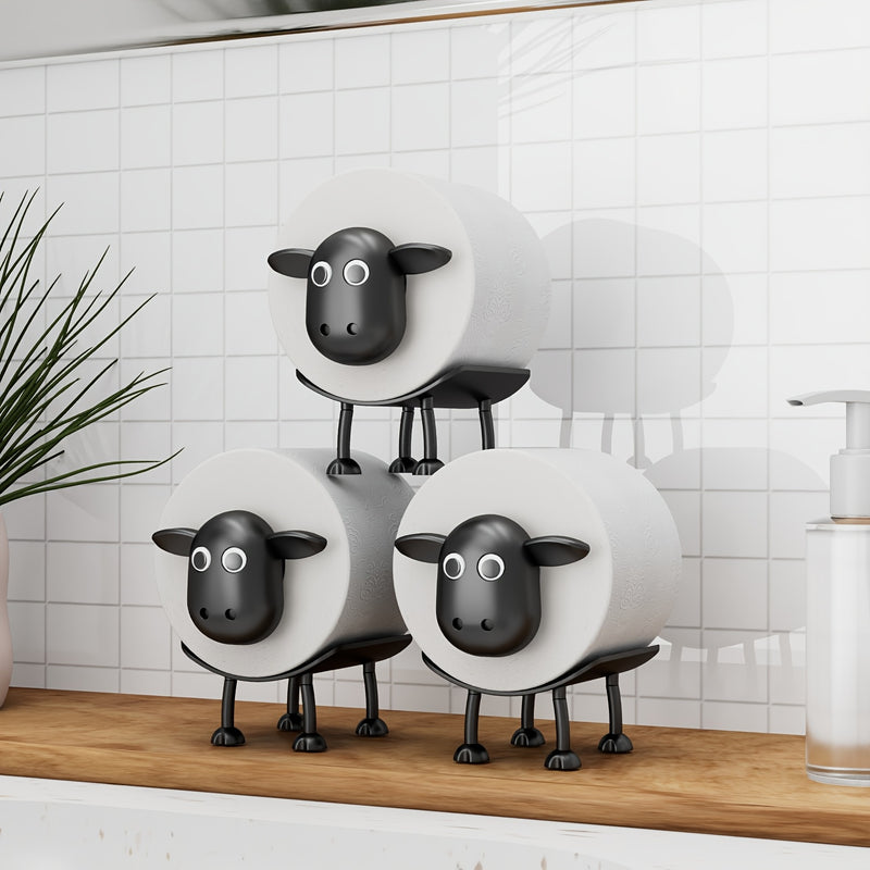 Soporte para papel higiénico con diseño de oveja 3D, 1 pieza o 3 piezas, decoración autosostenible, ideal para decorar salas, habitaciones, hoteles, baños y otros espacios