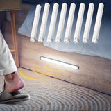 Conjunto de 8 Luces LED con Sensor de Movimiento para Armarios, Recargables por USB y Batería (200mAh), Ahorro de Energía Montadas en la Pared para Cocina, Guardarropa, Escalera, Pasillo y Estante - Diseño Blanco Elegante y Moderno