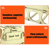 Estante de vino de madera sólida elegante | Almacena 4 botellas · Diseño creativo que ahorra espacio | Decoración versátil para el hogar, bar y cocina | Ideal para la decoración de Oktoberfest, regalos de Navidad, adornos de fiesta y regalos