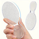 1pc de vidrio Nano de doble cara Exfoliador de pies - Herramienta de pedicura profesional, sin fragancia, manual, no requiere batería, lavable y reutilizable con caja de almacenamiento
