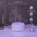 1 lámpara nocturna con forma de unicornio 3D, lámpara rosa con alimentación USB, botón de encendido visual, lámpara de mesa creativa para regalo, decoración para fiestas de Navidad, bodas, cumpleaños, luz de regalo exquisita
