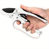 Tijeras de jardín con ratchet - Tijeras de jardín ligeras de aluminio, especializadas para podar frutales y ahorrar esfuerzo al cortar plantas, tijeras de mano esenciales para el jardinerismo