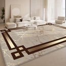 1 alfombrilla de terciopelo a rayas moderna - 850 g/m², poliéster, lavable en máquina, antideslizante, ligera, tejida plana, rectangular para dormitorio, oficina, habitación - Disponibles en varias tamaños, decoración moderna de sala de estar | Alfombril