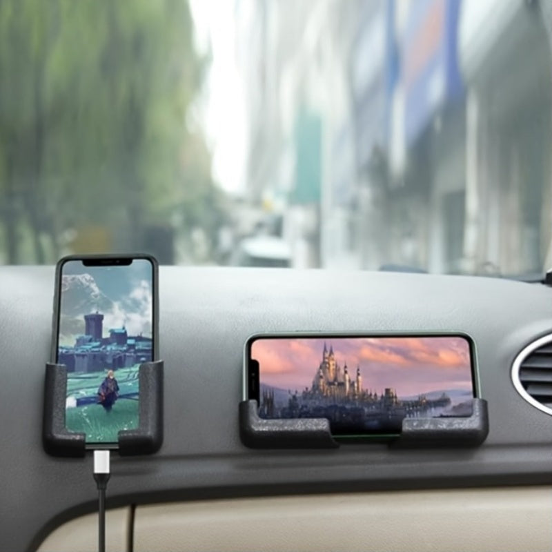 Soporte para teléfono móvil de coche ajustable - Ligero y portátil, sin desperdicio de espacio, compatible con todos los teléfonos inteligentes - Opciones negras, doradas, azules - Regalo perfecto para cumpleaños, Pascua, Navidad, ideal para Navidad