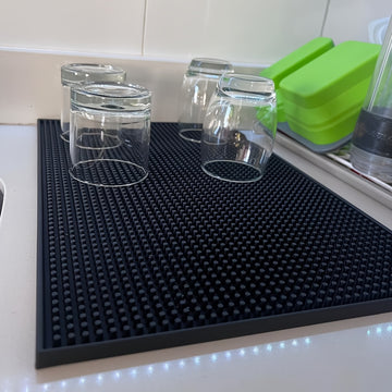 Alfombrilla de barra de PVC para bartenders, lavable a mano, ideal para bares en casa y restaurantes, secado rápido para mostradores y café