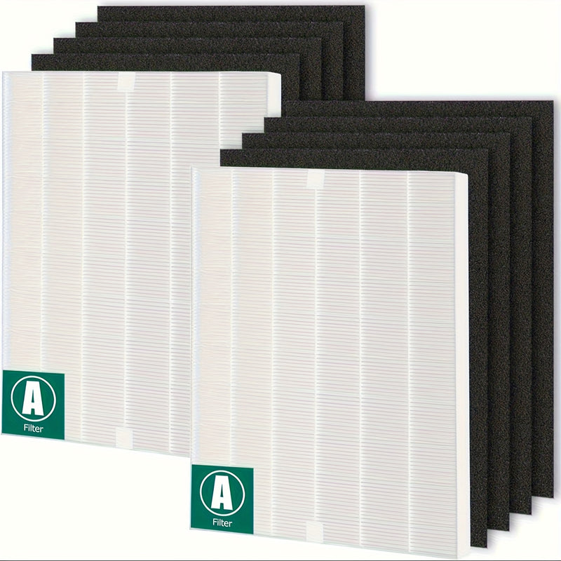 10 Piezas de Filtros de Repuesto para Purificador de Aire Winix Plasmawave - Combo 2+8 (2 HEPA + 8 Pre) Tamaño True HEPA 21 y Activado con Carbón, Compatibles con C535, 5300-2, 6300-2, P300, 5000 Series & Más - Eliminación de Alérgenos, Olores, Mejora la