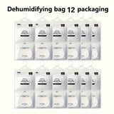 Paquete de 3/6/12 Bolsas Colgantes para Deshumidificación, Capacidad Grande de Silicona Desecante, Antimoho y A prueba de Humedad, Adecuado para Armarios, Dormitorios, Gabinetes de Baño - Paquetes de Deshumidificación Reutilizables