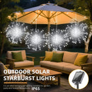 Pack de 4 Luces Solares Colgantes con 8 Modos Parpadeantes - Luces de Hadas a Energía Solar, Encendido/Apagado Automático, IP65 Alta Calidad para Jardín, Patio, Fiestas, Día de la Independencia, Chimenea - Decoración sin Cableado, Diseño Estelar, Ilumina