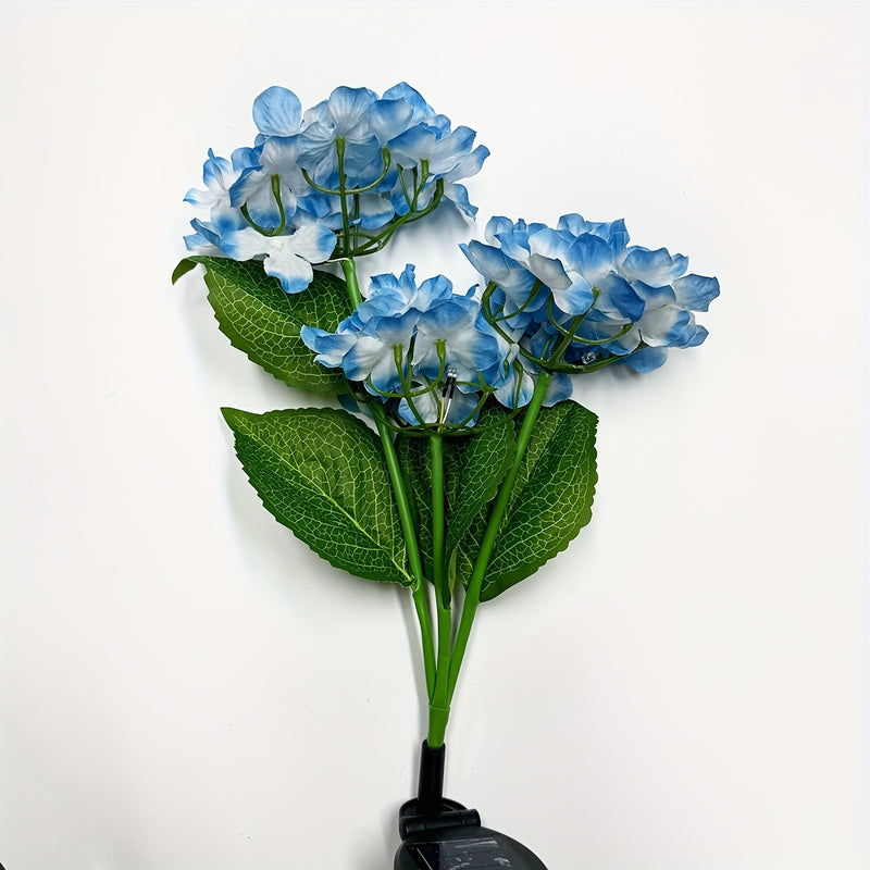 Farol Solar LED de Hortensia para Exteriores, Ideal para Jardines, Céspedes y Iluminación Decorativa Nocturna