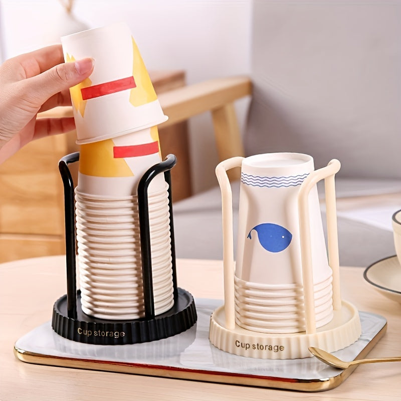 Dispensador de vasos de plástico para hogar y oficina, soporte de vasos desechables para baño, organizador de almacenamiento de vasos desechables, soporte de mesa para bar y café