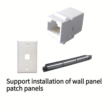 20 piezas de conector RJ45 hembra a hembra para conexión de red informática CAT.6 Gigabit Ethernet, destinado a fines de telecomunicaciones, incluyendo teléfonos, computadoras de escritorio, laptops y otros dispositivos que permiten acceder a datos, cont