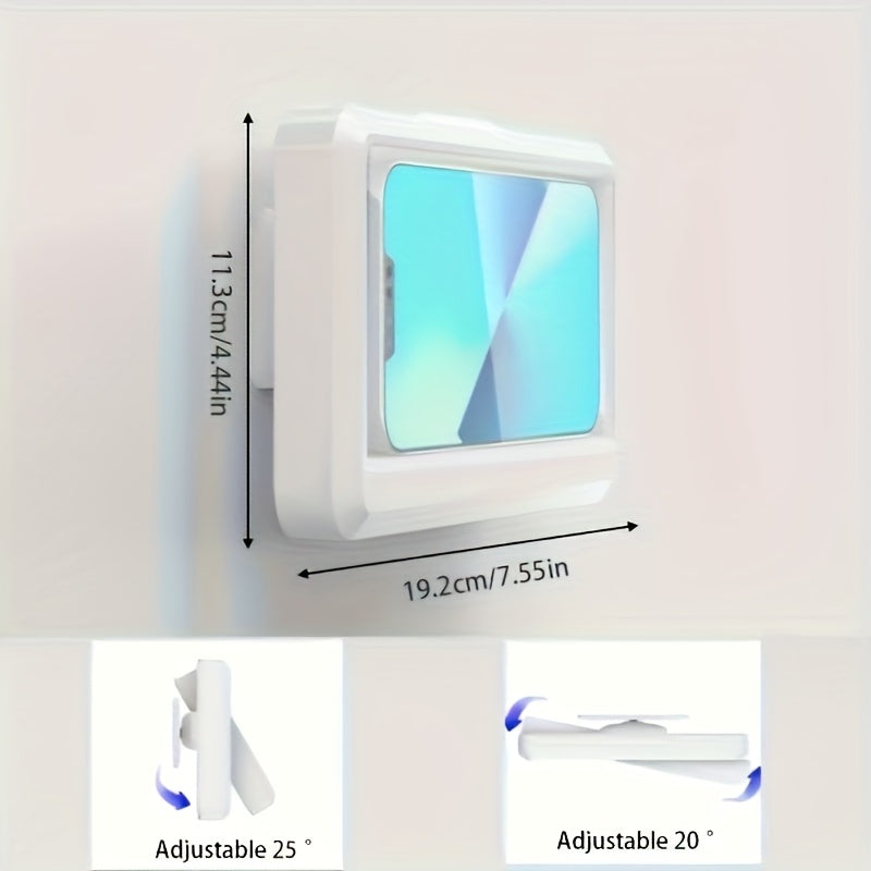 1pc Soporte para teléfono de ducha impermeable, pantalla táctil giratoria 360°, antiempañante, fácil de instalar y quitar con ventosa, ángulo ajustable, material ABS - adecuado para 10 escenarios, soporte para teléfono rotativo | soporte para teléfono re
