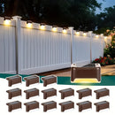 10 piezas de luces solares para jardín y exteriores - plástico duráble, LED eficiente en energía, ángulo ajustáble, ideál para escaleras, decks, caminos y cercas - perfécto para decoración de hogar y jardín, iluminación de caminos de jardín | iluminación