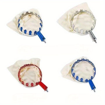 1pieza Herramienta de recolección de frutas - Mango ergonómico de largo alcance con bolsa roja para manzanas, caquis, ciruelas y más - Dispositivo manual portátil para recolección de frutas para huertos y jardines caseros, herramienta de recolección de f