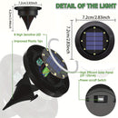 12/8 piezas de luces solares geográficas, 12 luces de disco solares LED, luz blanca, accesorios de iluminación para jardín, ideales para césped, patio, terraza, balcón y aceras