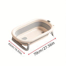 Bañera plegable y set de lavado - Ahorra espacio, alta capacidad de carga, diseño deformable para fácil almacenamiento, ideal para experiencia SPA en casa, set de experiencia spa | Baño minimalista | Material fácil de limpiar, accesorios para baño