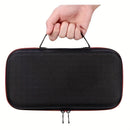 Estuche de Almacenamiento para Dos Micrófonos - Tela Negra Duradera con Bolsillos de Malla y Asas Resistentes para Organización de Accesorios de Grabación en Estudio o Campo, Organizador de Accesorios de Estudio | Estuche Elegante | Cierre Seguro con Cre