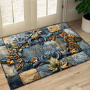 Alfombra de Bienvenida con Relieve de Piedras y Plantas de Lujo 2D - Antideslizante, Alta Calidad, Lavable en Máquina, Poliéster, Adecuada para Decoración del Hogar y Exterior - Ideal para Entrada, Sala de Estar, Baño