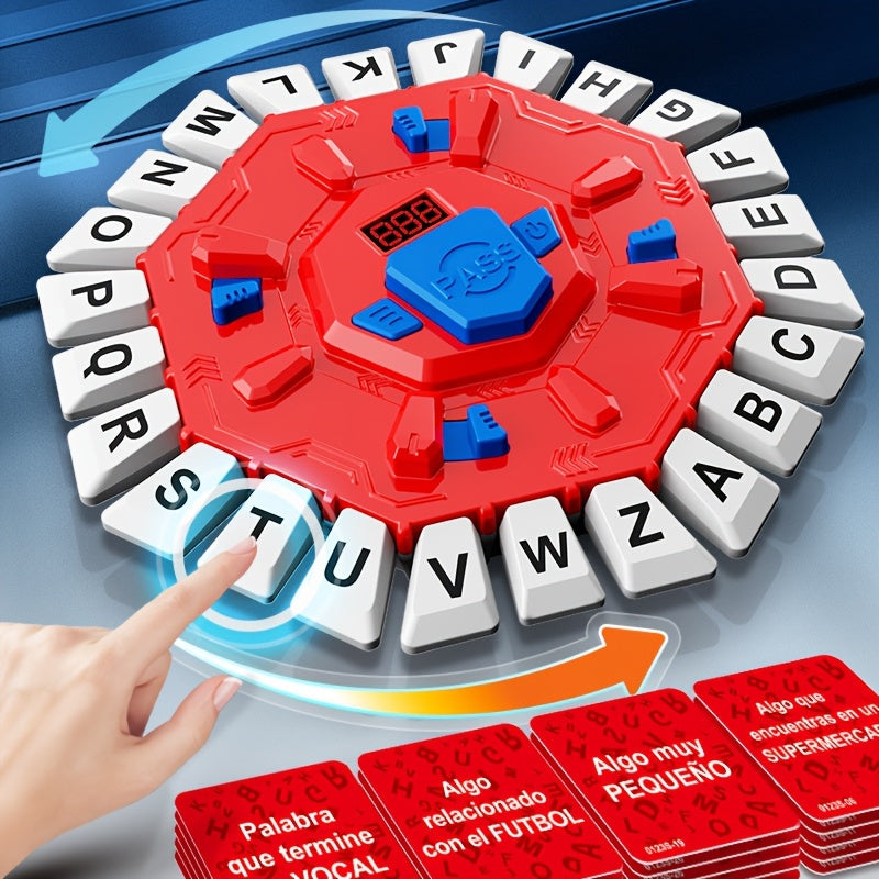 Juego de tablero de letras en español, un juego interactivo de ritmo rápido, juguete educativo con cartas de letras, adecuado para la interacción familiar, el desarrollo de equipos, juegos multijugador al aire libre, el regalo perfecto.
